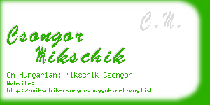 csongor mikschik business card